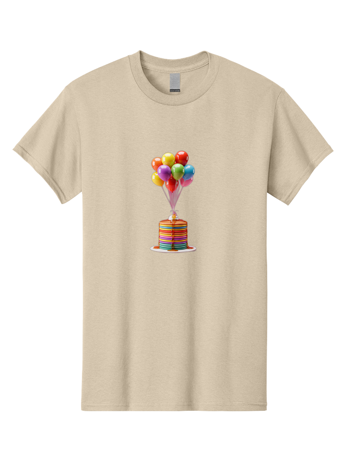 Rainbow-Cake-With-Balloons Men'S Graphic Tee, 100% Cotton, Comfortable Casual Summer Wear, Machine Washable, Vintage Camera, Old Camera, Antique Camera, Black Camera, Classic Photography, Photography Equipment, Nostalgic Device, Film Camera, Bal196