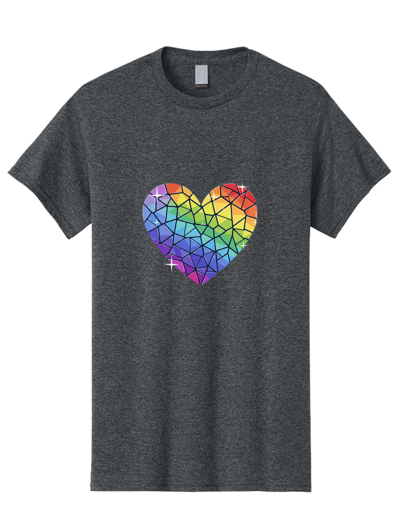 Rainbow-Mosaic-Heart Men'S Graphic Tee, 100% Cotton, Comfortable Casual Summer Wear, Machine Washable, Vintage Camera, Old Camera, Antique Camera, Black Camera, Classic Photography, Photography Equipment, Nostalgic Device, Film Camera, Bal199