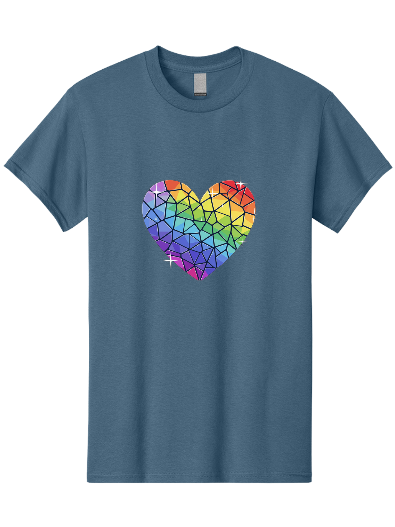 Rainbow-Mosaic-Heart Men'S Graphic Tee, 100% Cotton, Comfortable Casual Summer Wear, Machine Washable, Vintage Camera, Old Camera, Antique Camera, Black Camera, Classic Photography, Photography Equipment, Nostalgic Device, Film Camera, Bal199