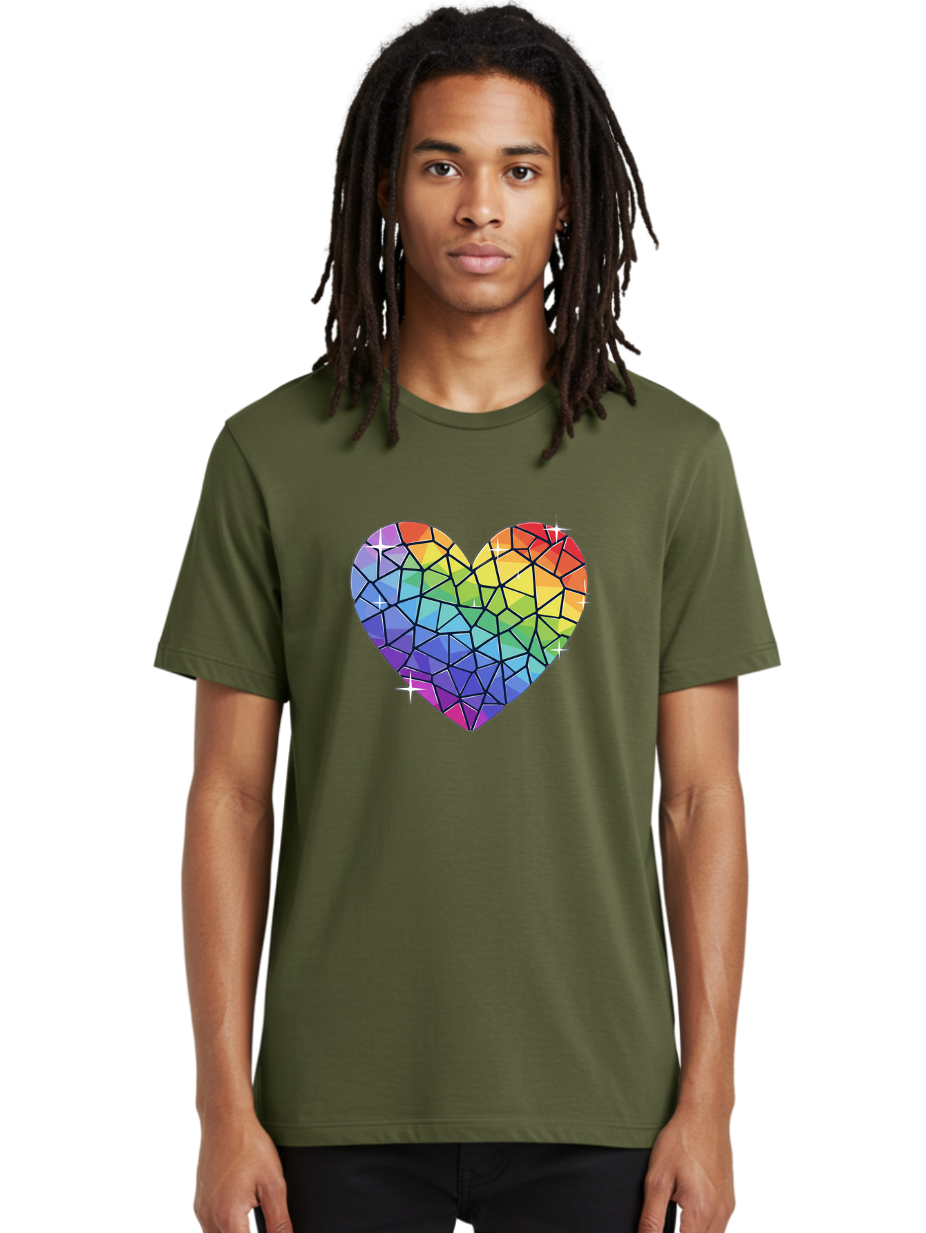 Rainbow-Mosaic-Heart Men'S Graphic Tee, 100% Cotton, Comfortable Casual Summer Wear, Machine Washable, Vintage Camera, Old Camera, Antique Camera, Black Camera, Classic Photography, Photography Equipment, Nostalgic Device, Film Camera, Bal199