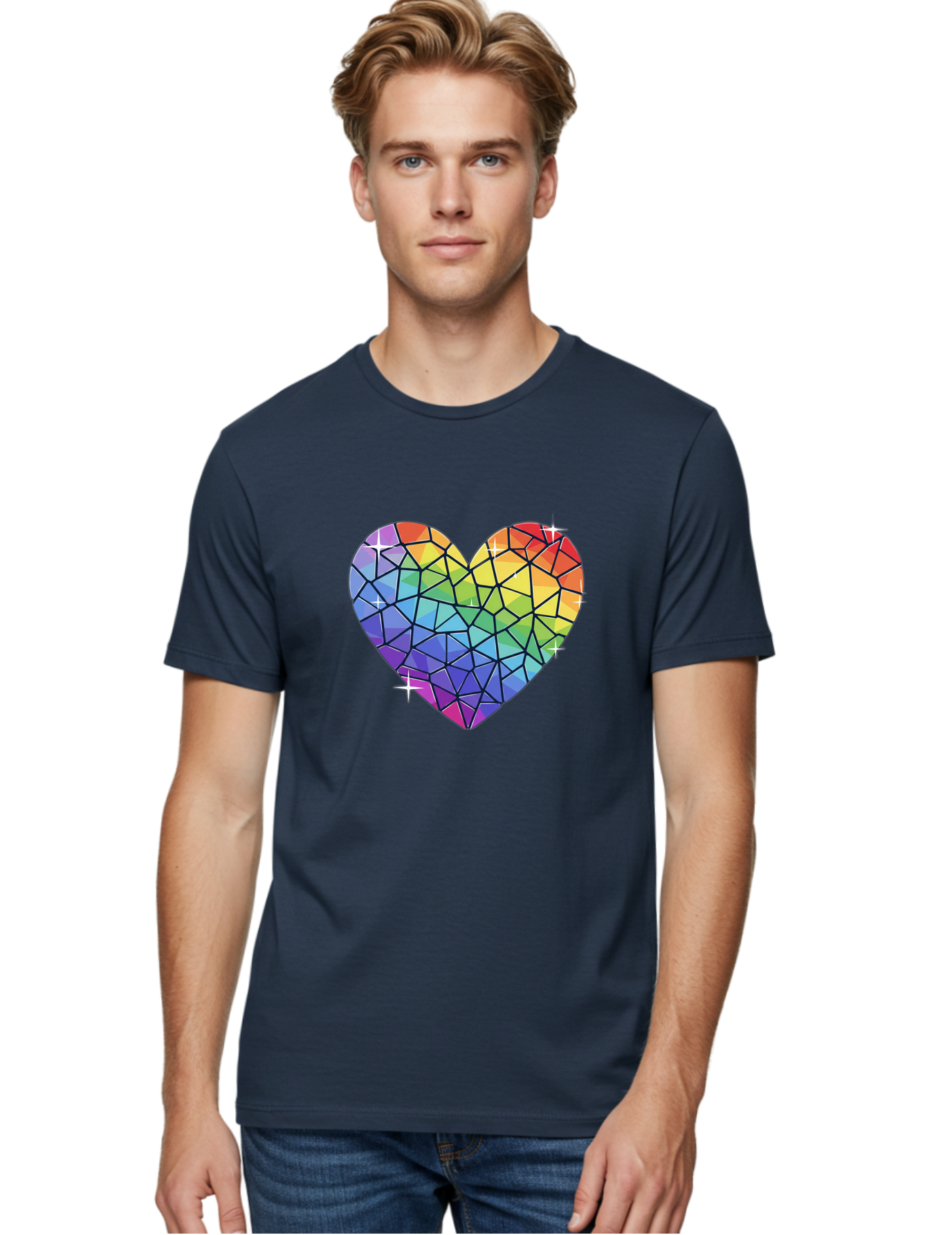 Rainbow-Mosaic-Heart Men'S Graphic Tee, 100% Cotton, Comfortable Casual Summer Wear, Machine Washable, Vintage Camera, Old Camera, Antique Camera, Black Camera, Classic Photography, Photography Equipment, Nostalgic Device, Film Camera, Bal199
