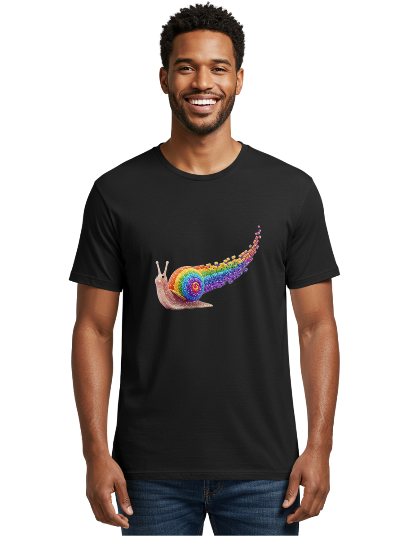 Rainbow-Snail-1 Men'S Graphic Tee, 100% Cotton, Comfortable Casual Summer Wear, Machine Washable, Vintage Camera, Old Camera, Antique Camera, Black Camera, Classic Photography, Photography Equipment, Nostalgic Device, Film Camera, Camera Art Bal202