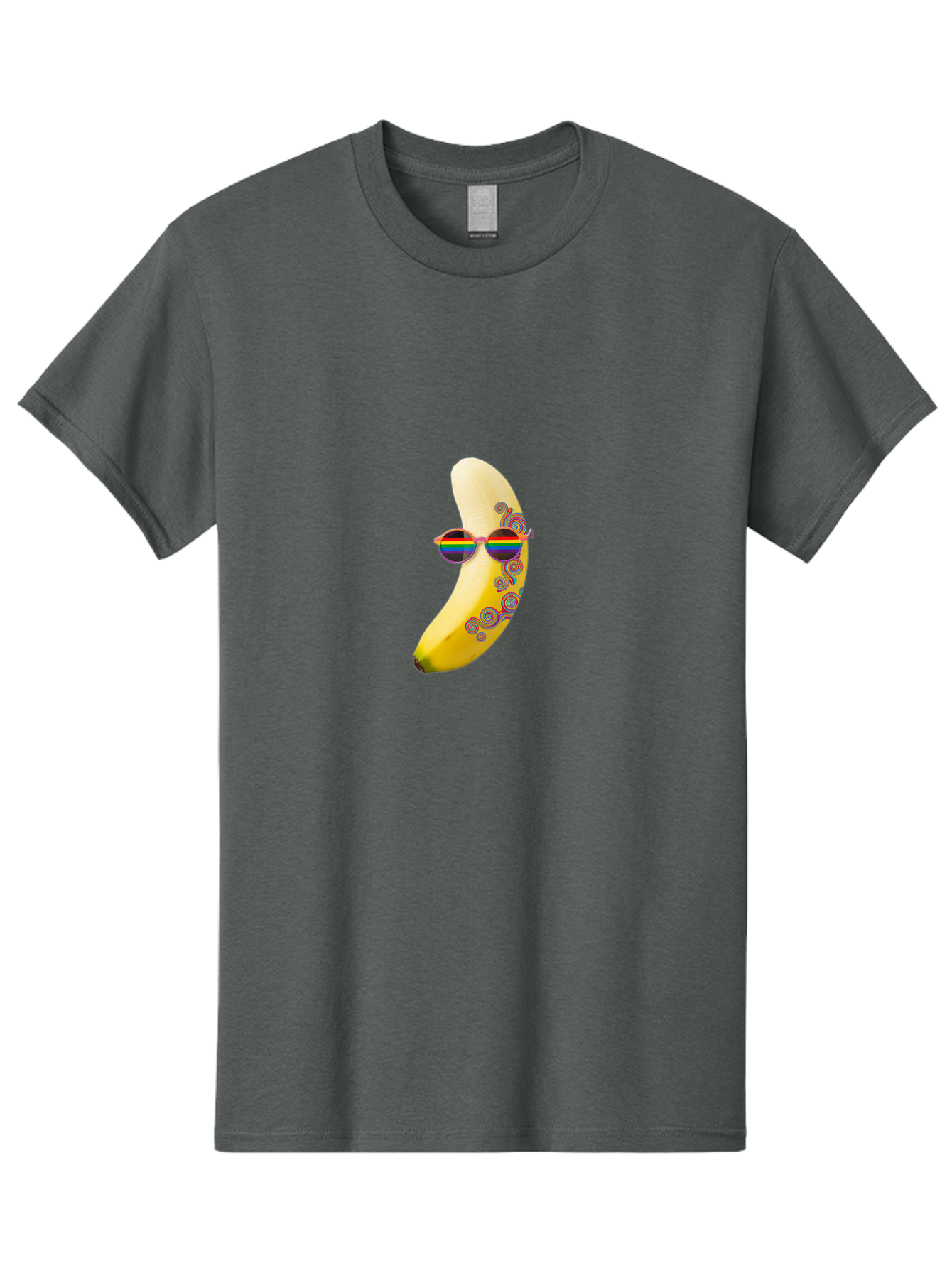 Rainbow-Sunglasses-Banana Men'S Graphic Tee, 100% Cotton, Comfortable Casual Summer Wear, Machine Washable, Vintage Camera, Old Camera, Antique Camera, Black Camera, Classic Photography, Photography Equipment, Nostalgic Device, Film Camera, Bal205