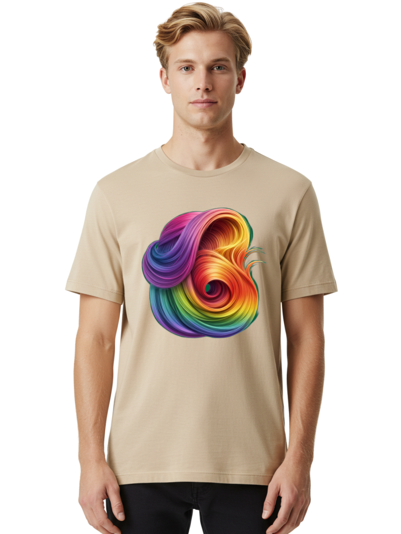 Rainbow-Swirl Men'S Graphic Tee, 100% Cotton, Comfortable Casual Summer Wear, Machine Washable, Vintage Camera, Old Camera, Antique Camera, Black Camera, Classic Photography, Photography Equipment, Nostalgic Device, Film Camera, Camera Art Bal206