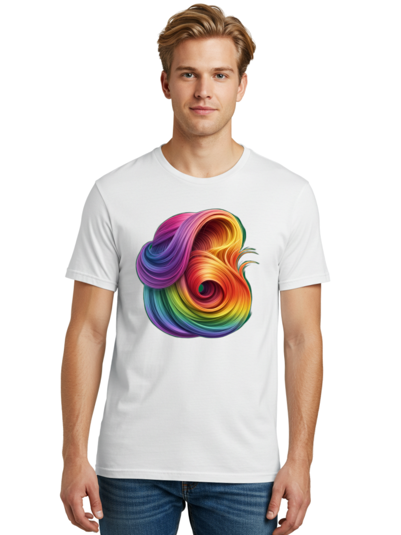 Rainbow-Swirl Men'S Graphic Tee, 100% Cotton, Comfortable Casual Summer Wear, Machine Washable, Vintage Camera, Old Camera, Antique Camera, Black Camera, Classic Photography, Photography Equipment, Nostalgic Device, Film Camera, Camera Art Bal206