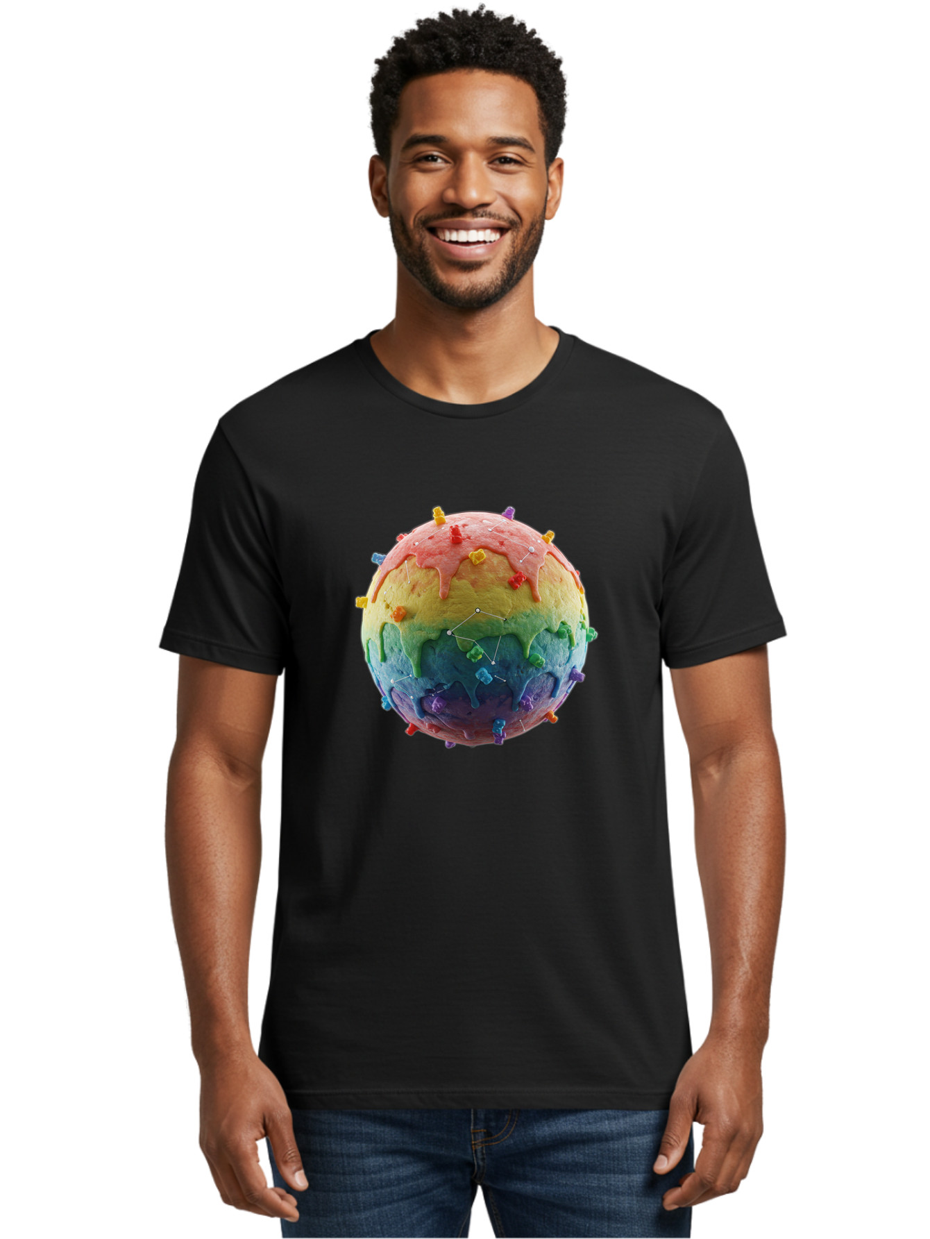 Rainbow-Virus Men'S Graphic Tee, 100% Cotton, Comfortable Casual Summer Wear, Machine Washable, Vintage Camera, Old Camera, Antique Camera, Black Camera, Classic Photography, Photography Equipment, Nostalgic Device, Film Camera, Camera Art Bal207