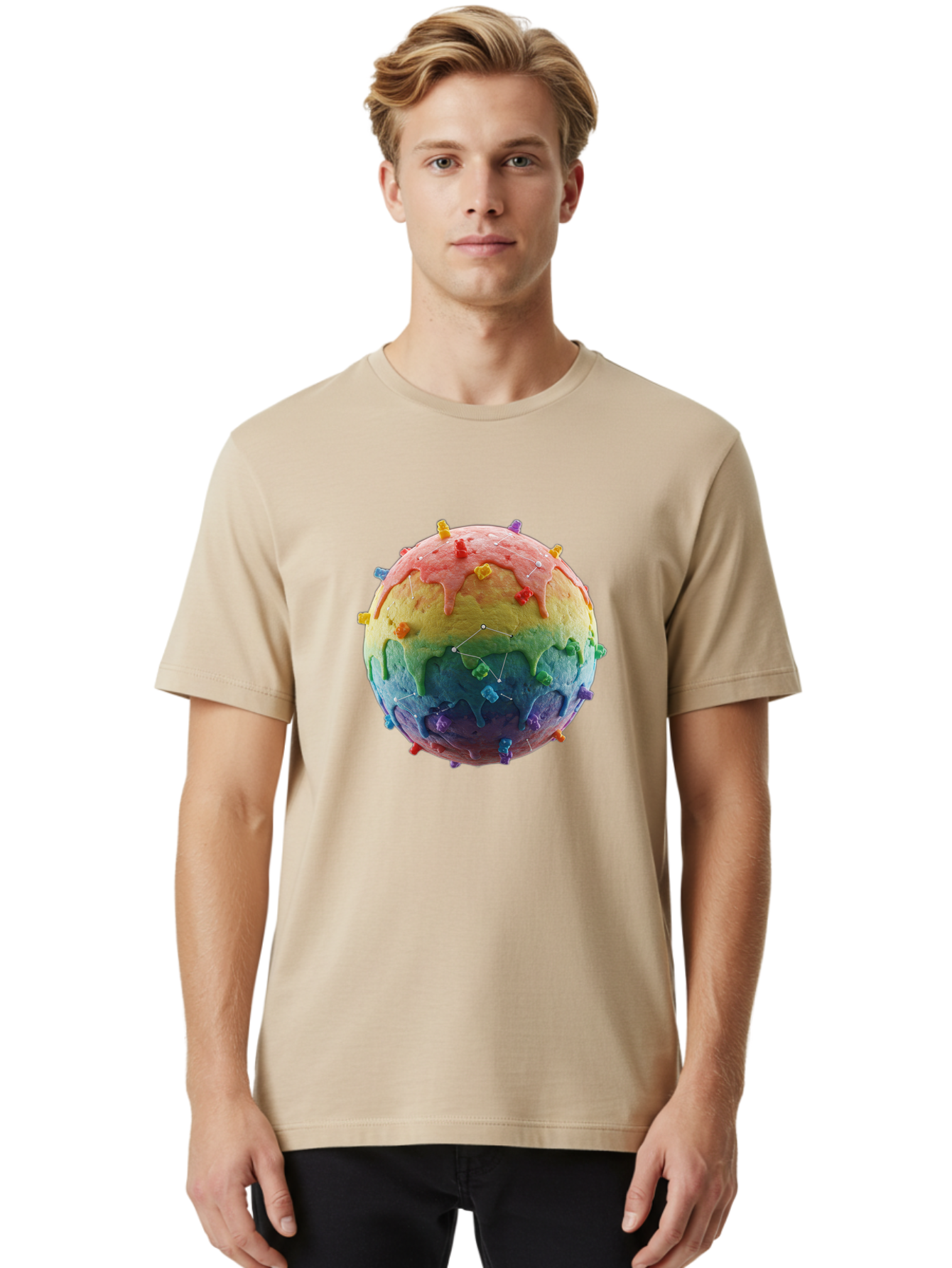 Rainbow-Virus Men'S Graphic Tee, 100% Cotton, Comfortable Casual Summer Wear, Machine Washable, Vintage Camera, Old Camera, Antique Camera, Black Camera, Classic Photography, Photography Equipment, Nostalgic Device, Film Camera, Camera Art Bal207