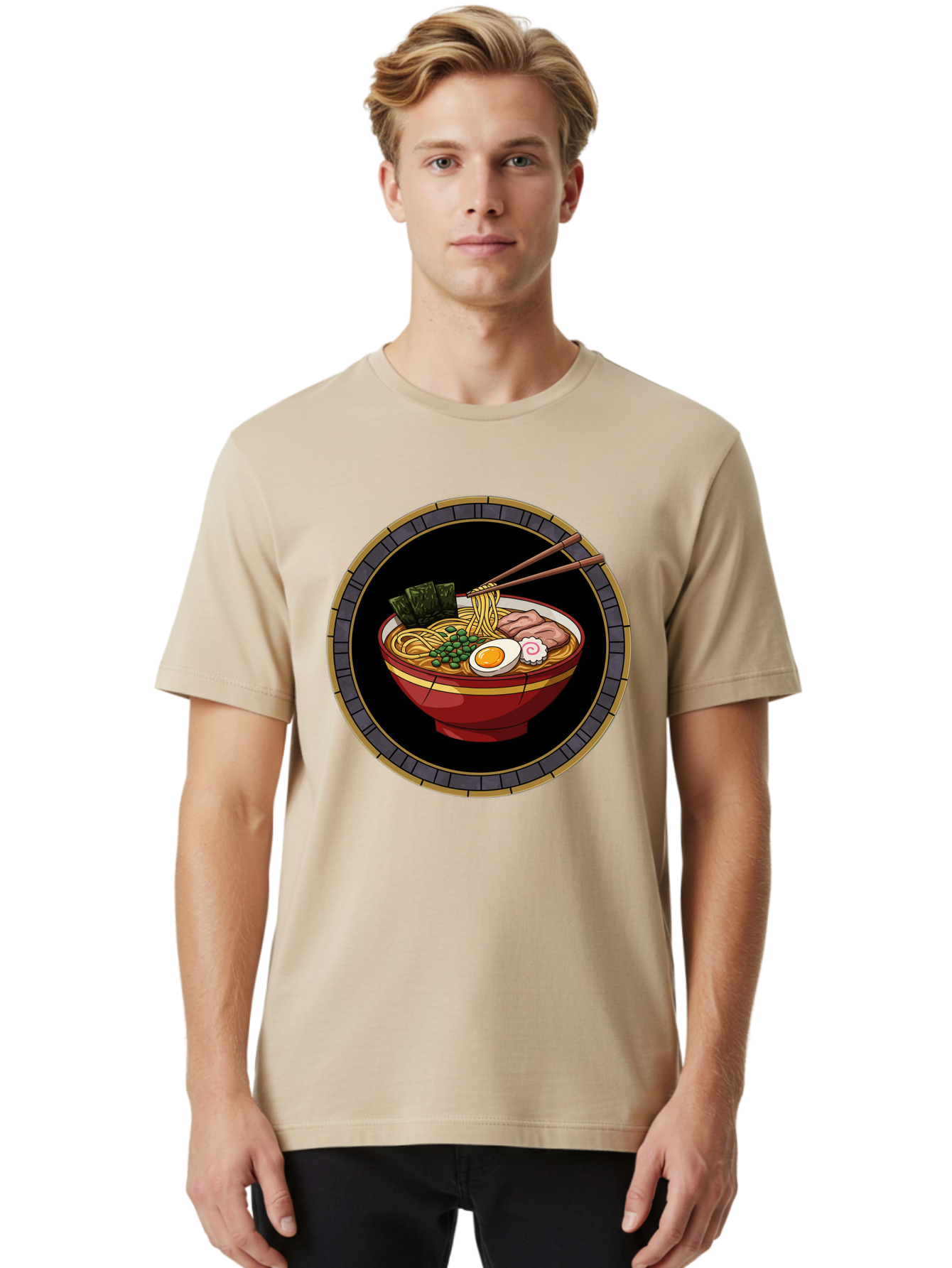 Ramen-Bowl Men'S Graphic Tee, 100% Cotton, Comfortable Casual Summer Wear, Machine Washable, Vintage Camera, Old Camera, Antique Camera, Black Camera, Classic Photography, Photography Equipment, Nostalgic Device, Film Camera, Camera Art Bal208