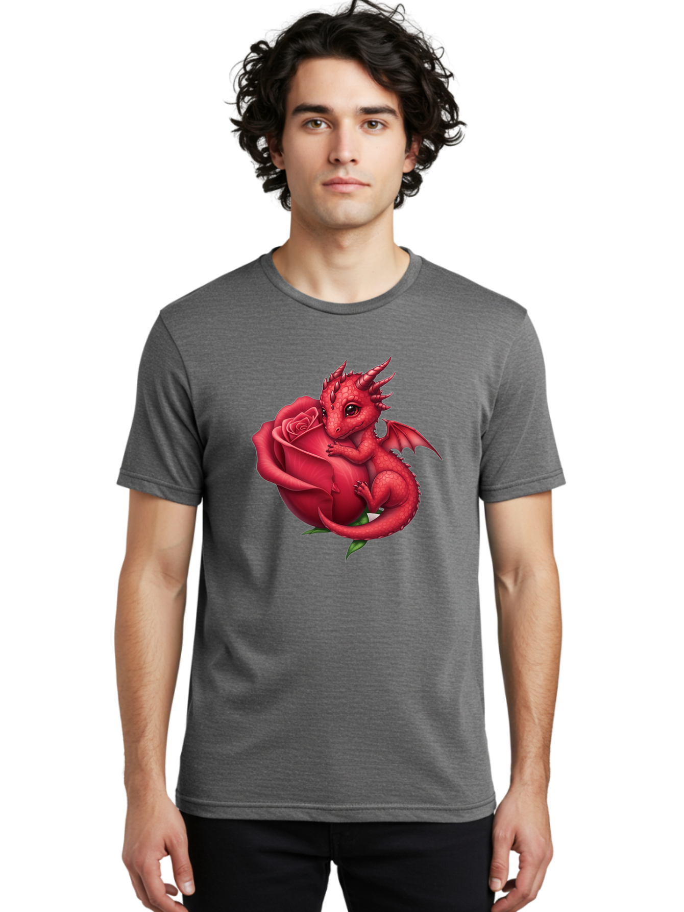 Red-Dragon-With-Rose Men'S Graphic Tee, 100% Cotton, Comfortable Casual Summer Wear, Machine Washable, Vintage Camera, Old Camera, Antique Camera, Black Camera, Classic Photography, Photography Equipment, Nostalgic Device, Film Camera, Bal216