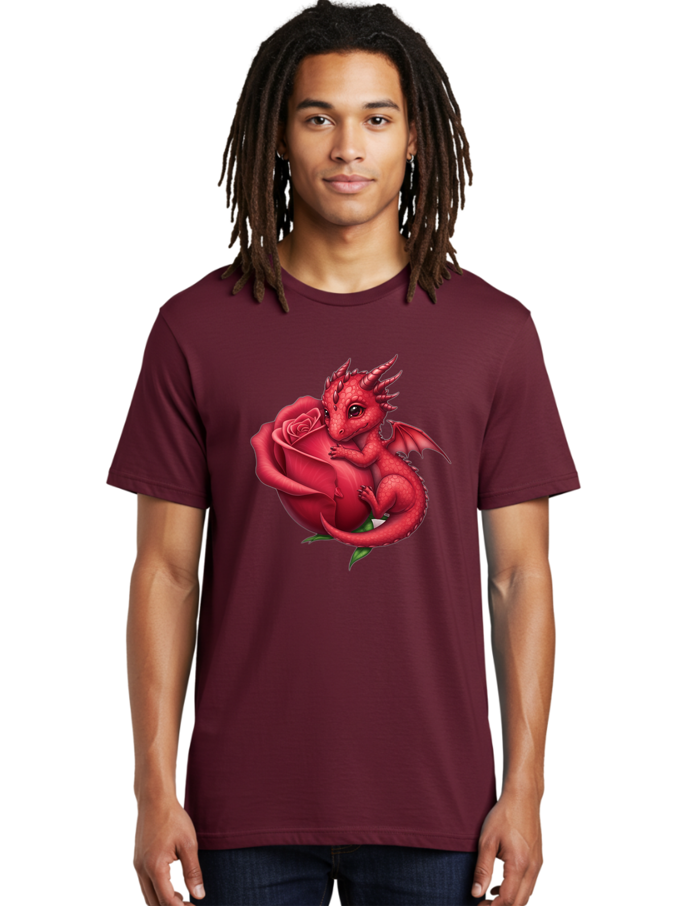 Red-Dragon-With-Rose Men'S Graphic Tee, 100% Cotton, Comfortable Casual Summer Wear, Machine Washable, Vintage Camera, Old Camera, Antique Camera, Black Camera, Classic Photography, Photography Equipment, Nostalgic Device, Film Camera, Bal216