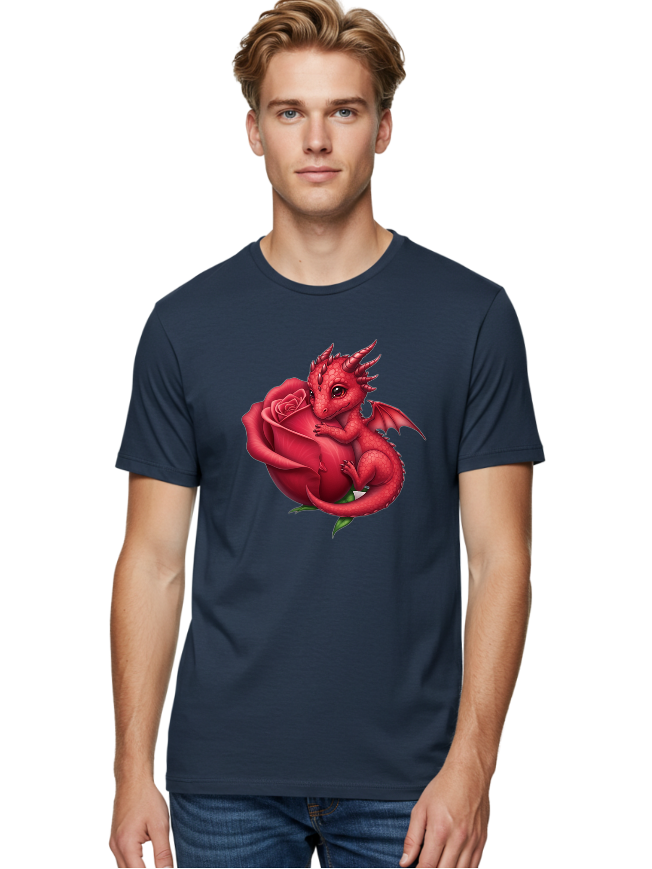Red-Dragon-With-Rose Men'S Graphic Tee, 100% Cotton, Comfortable Casual Summer Wear, Machine Washable, Vintage Camera, Old Camera, Antique Camera, Black Camera, Classic Photography, Photography Equipment, Nostalgic Device, Film Camera, Bal216