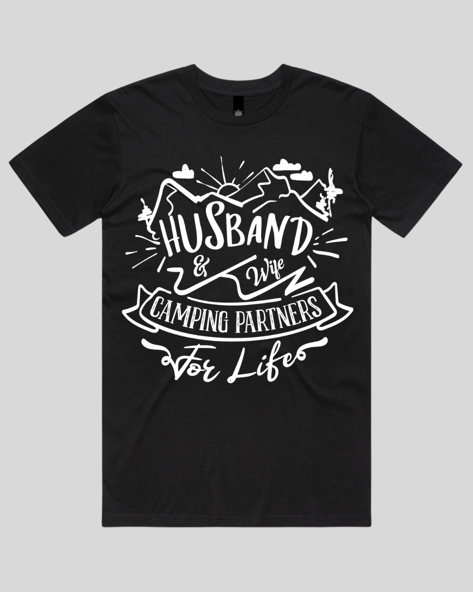 Husband & Wife Camping Partners for Life Women's T-Shirt