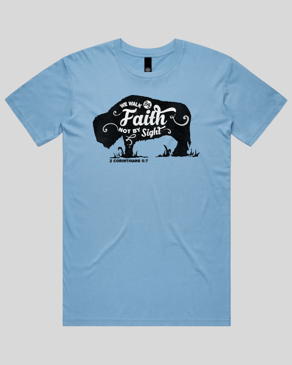 We Walk By Faith Men's T-Shirt