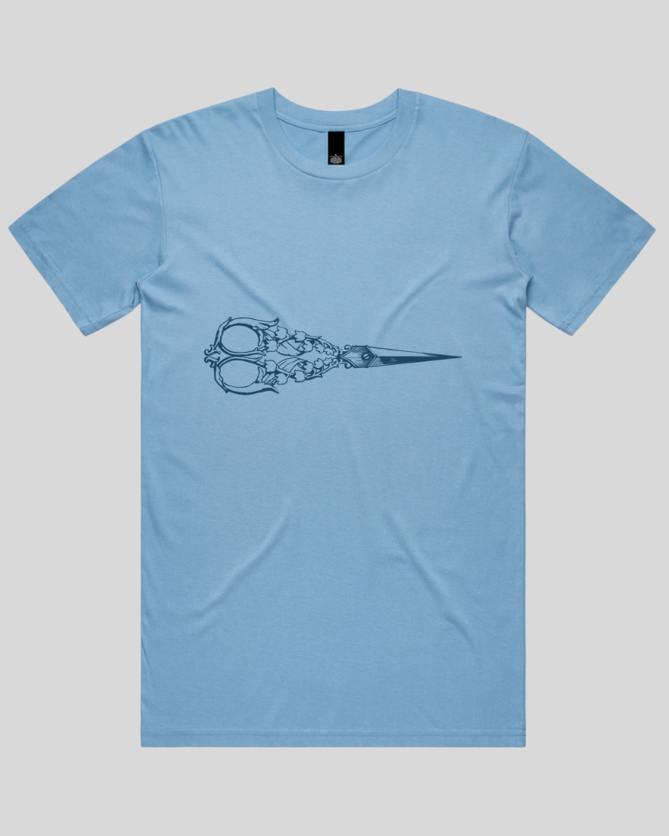 Flower Pattern Scissors Men's T-Shirt