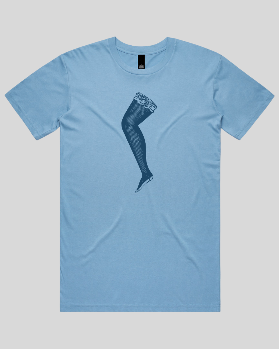 Lace Top Stocking Men's T-Shirt