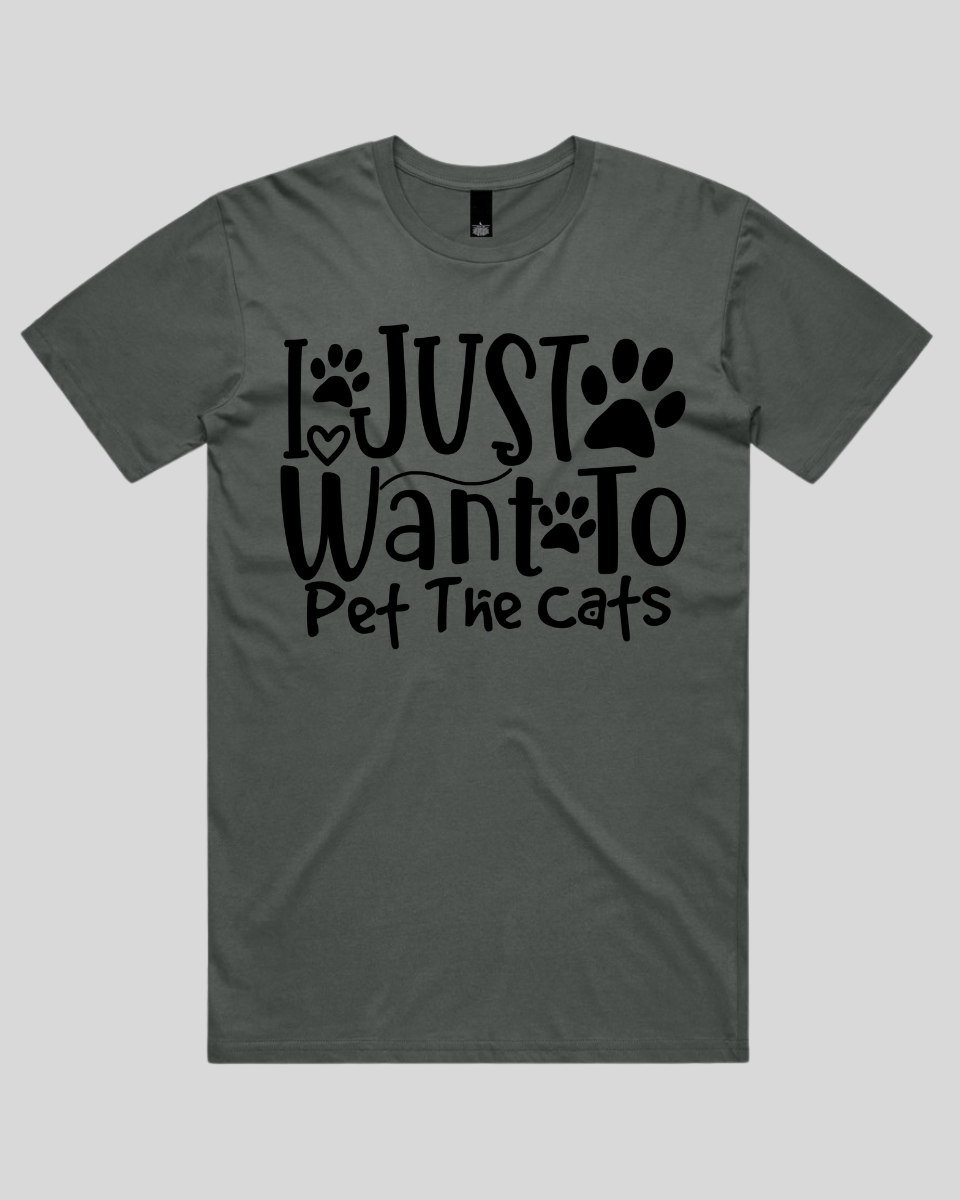 I Just Want To Pet The Cats Men's T-Shirt