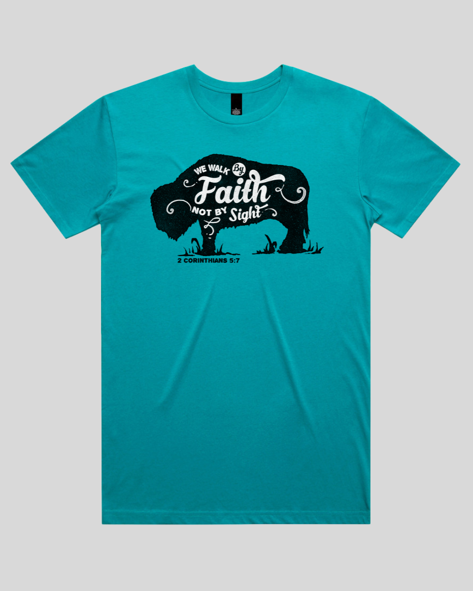 We Walk By Faith Men's T-Shirt
