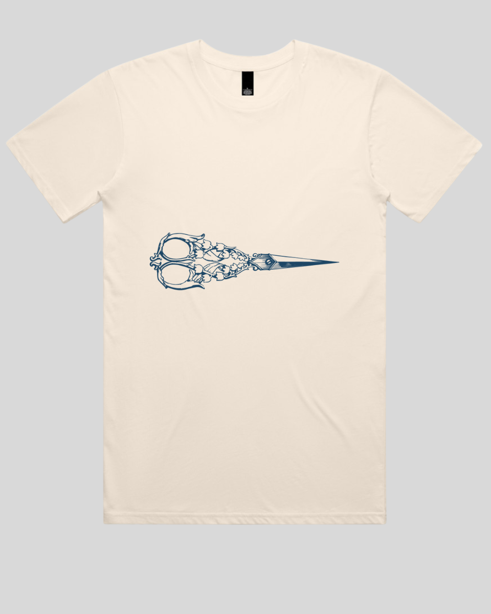 Flower Pattern Scissors Men's T-Shirt