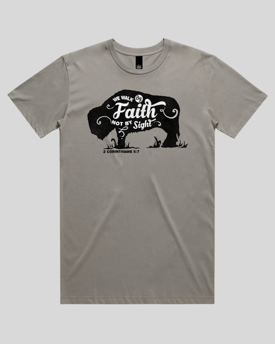 We Walk By Faith Men's T-Shirt
