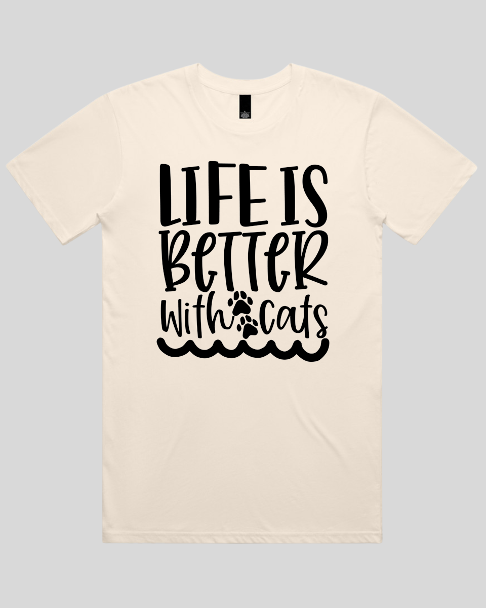 Life Is Better with Cats Men's T-Shirt