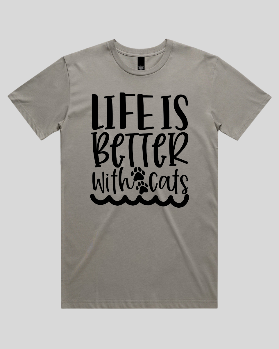 Life Is Better with Cats Men's T-Shirt