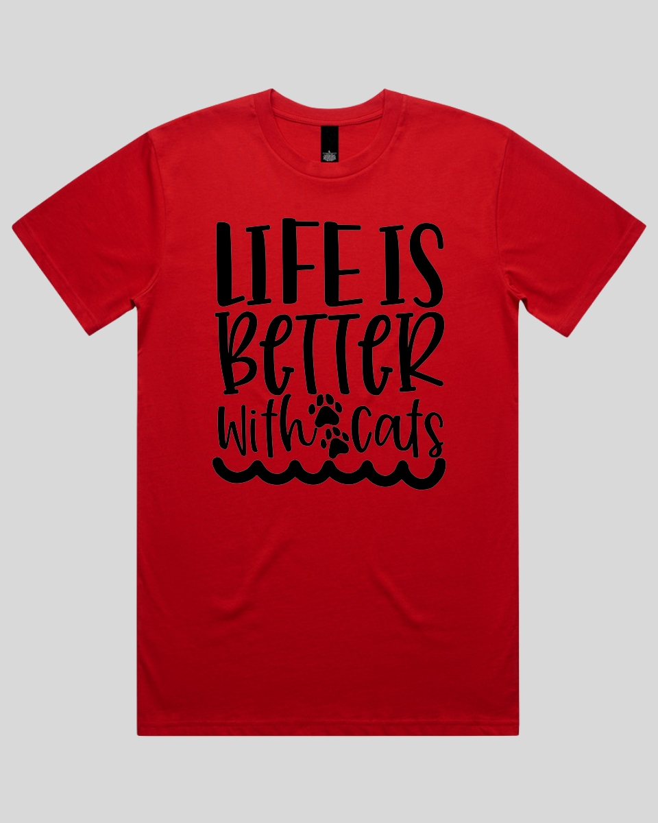 Life Is Better with Cats Men's T-Shirt