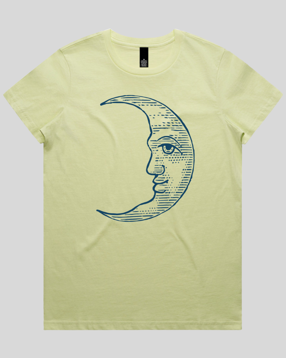 Celestial Moon Face Women's T-Shirt