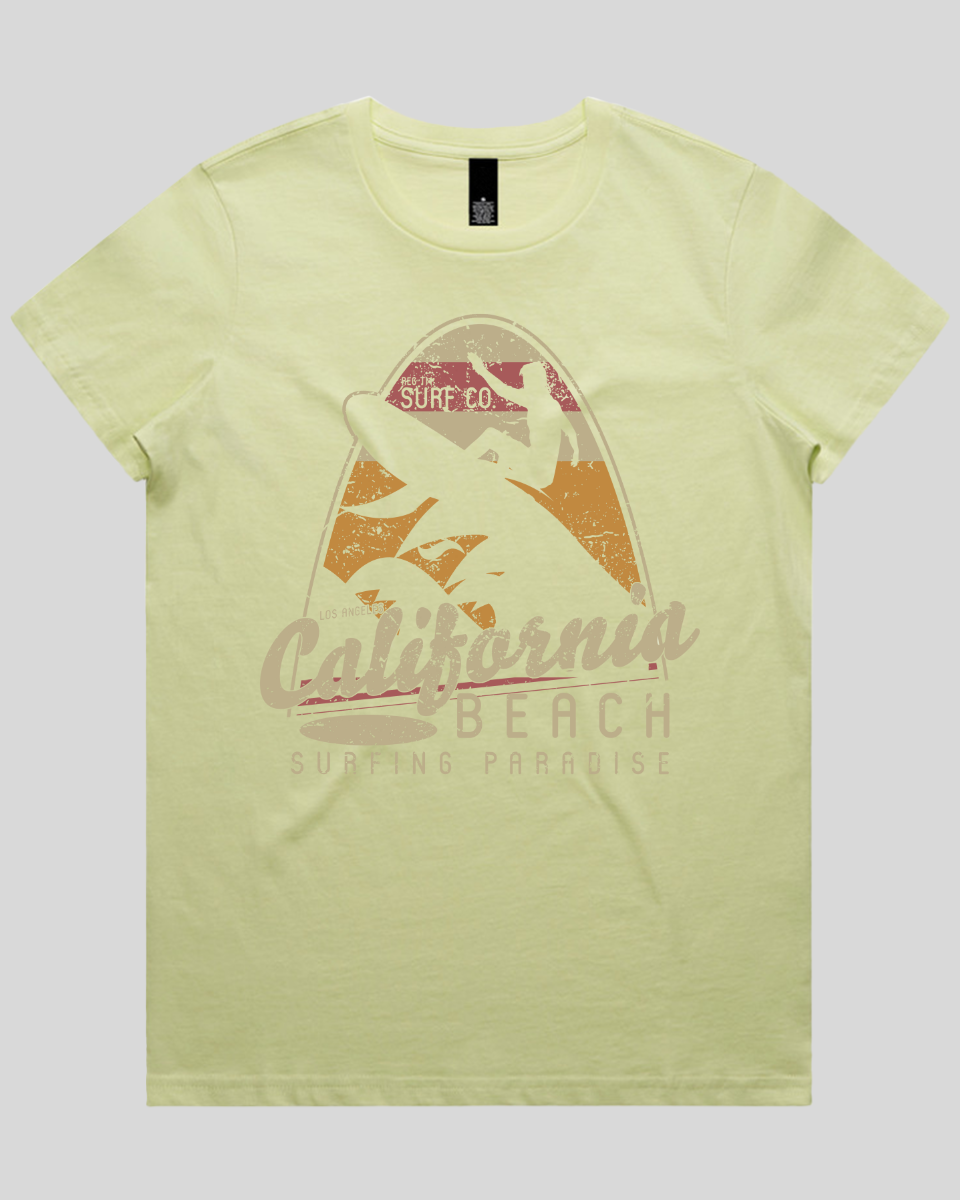 California Beach Surfing Paradise Women's T-Shirt