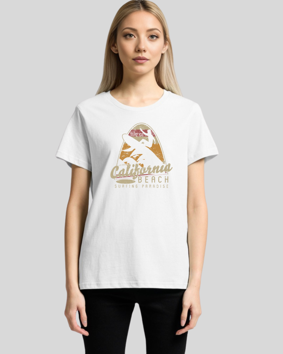 California Beach Surfing Paradise Women's T-Shirt