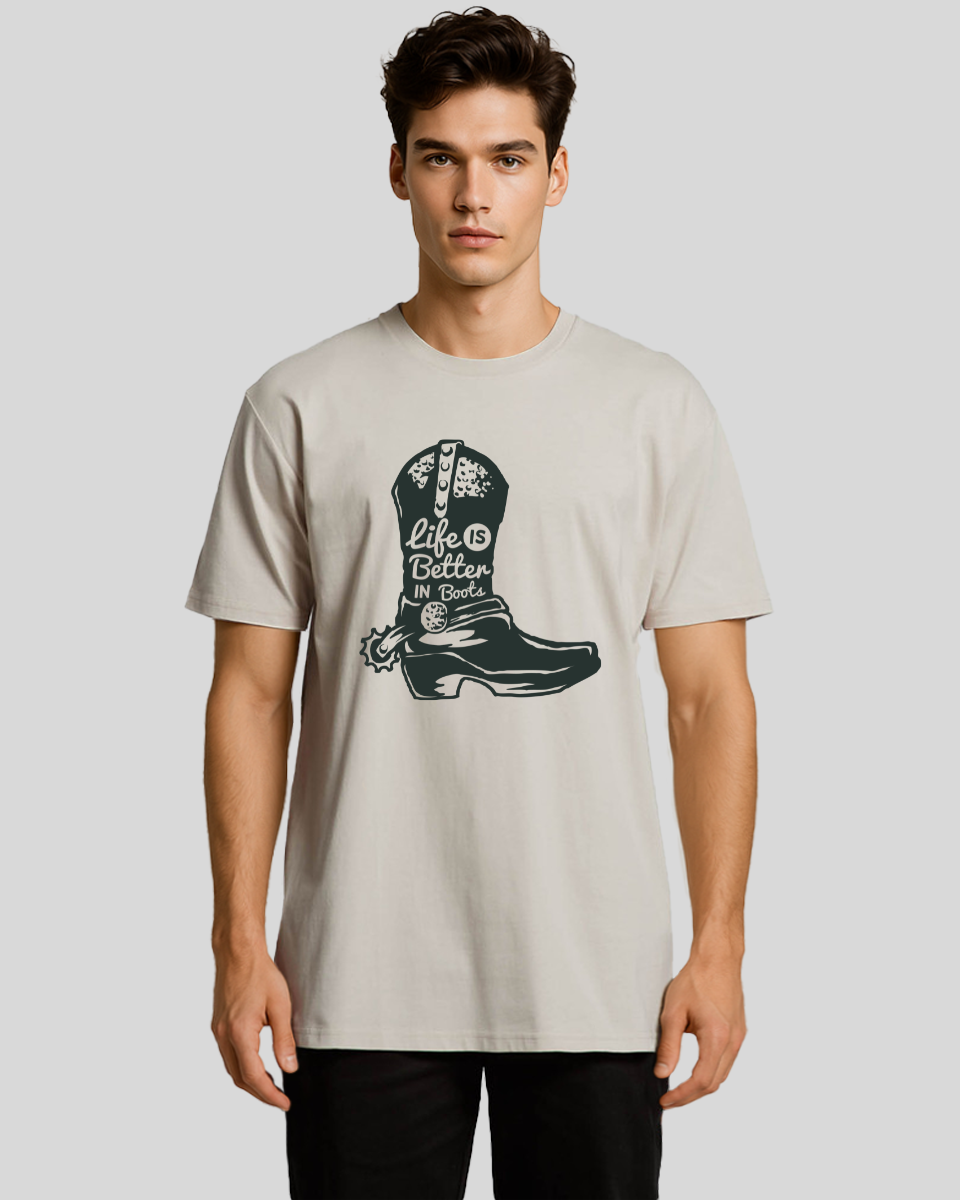 Life Is Better In Boots Men's T-Shirt