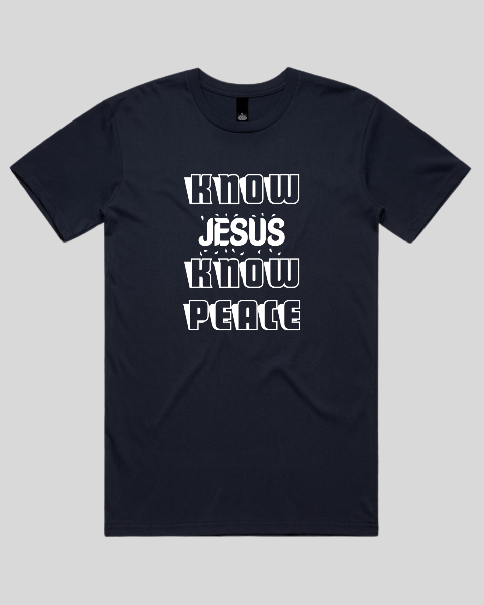 Know Jesus Know Peace Men's T-Shirt