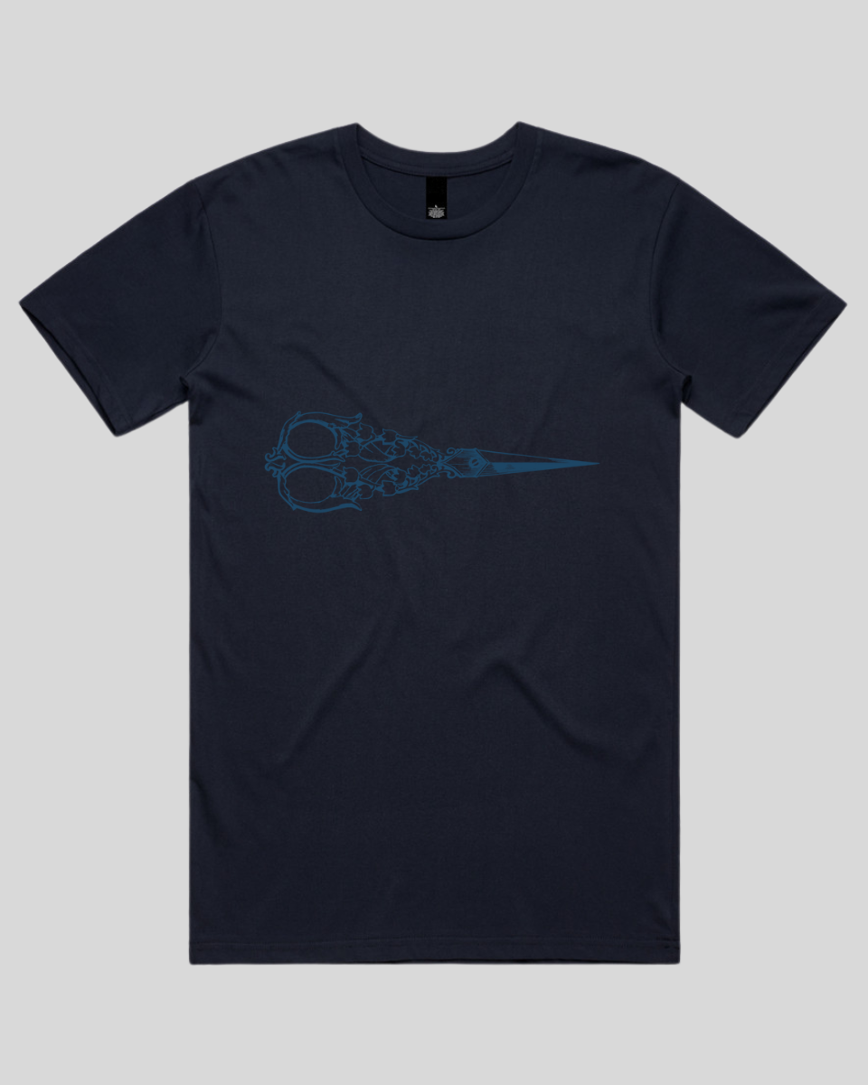 Flower Pattern Scissors Men's T-Shirt