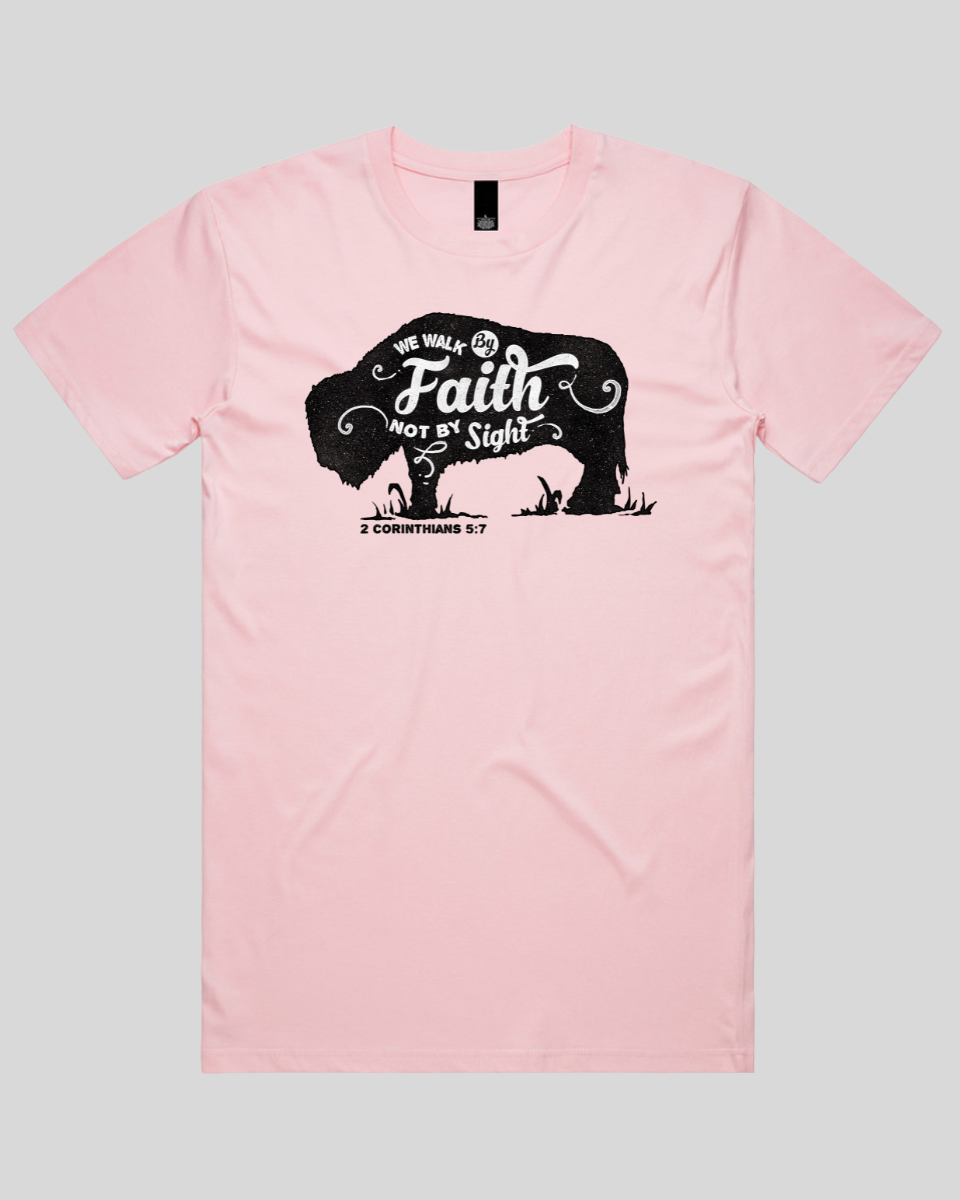 We Walk By Faith Men's T-Shirt