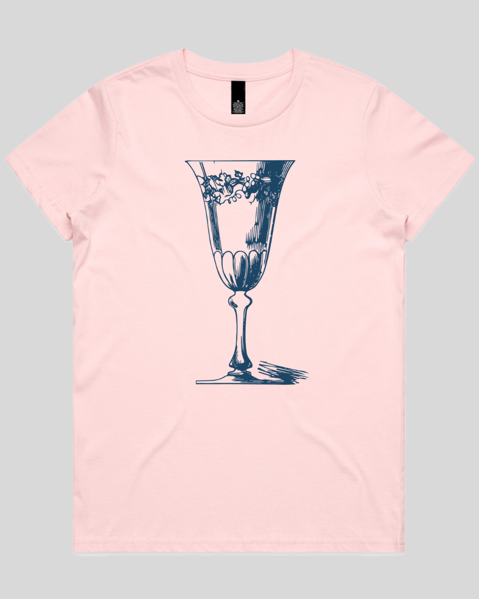 Vintage Wine Glass Women's T-Shirt