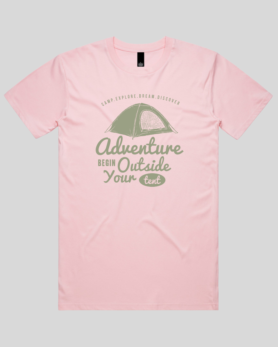 Adventure Begin Outside Your Tent Men's T-Shirt