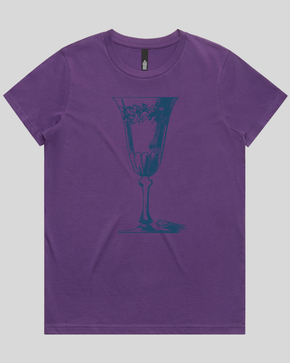Vintage Wine Glass Women's T-Shirt