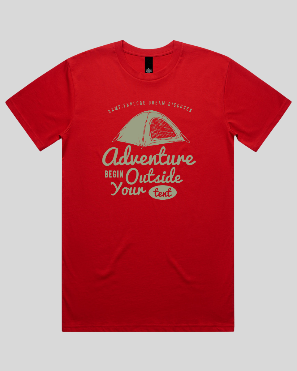 Adventure Begin Outside Your Tent Men's T-Shirt