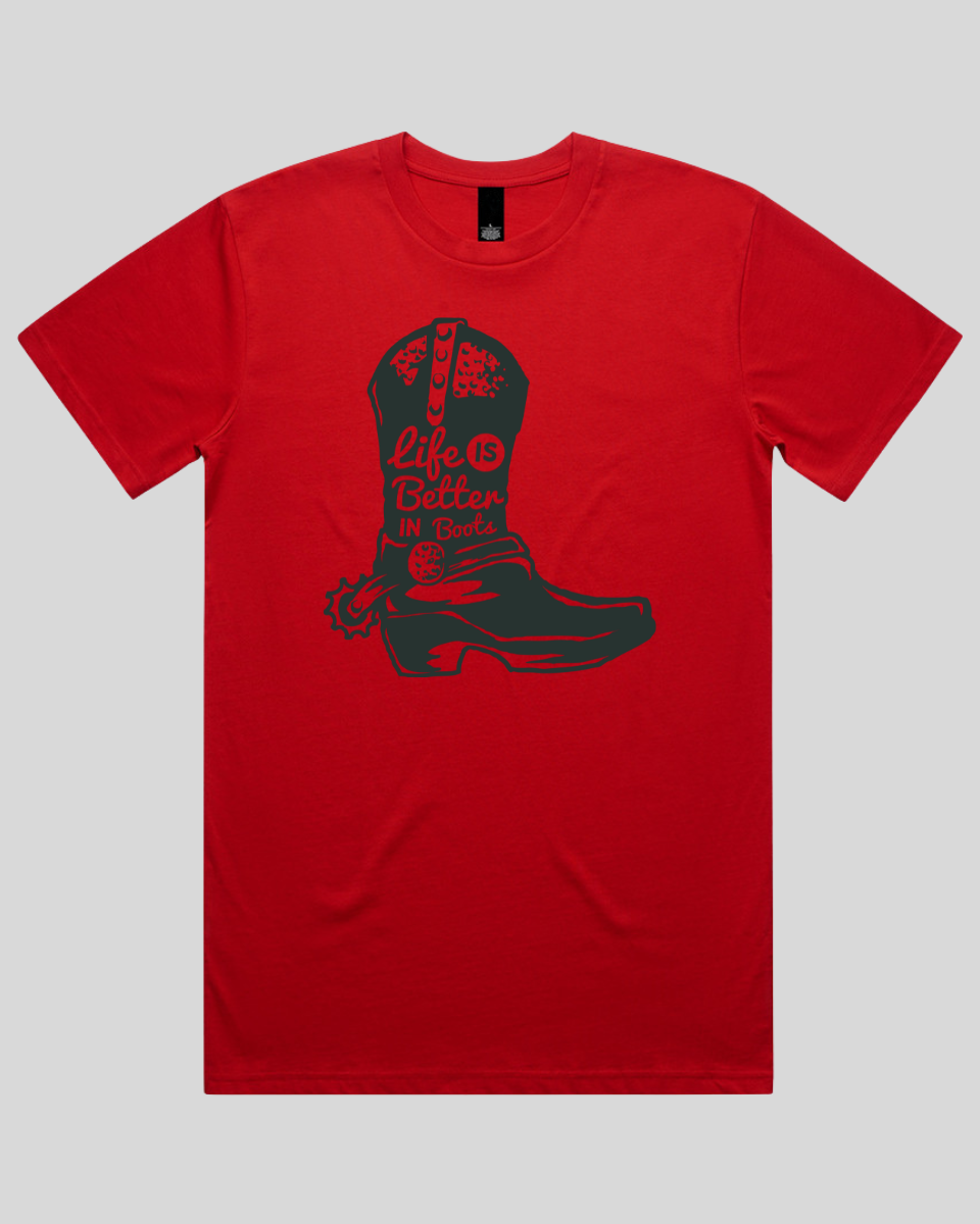 Life Is Better In Boots Men's T-Shirt