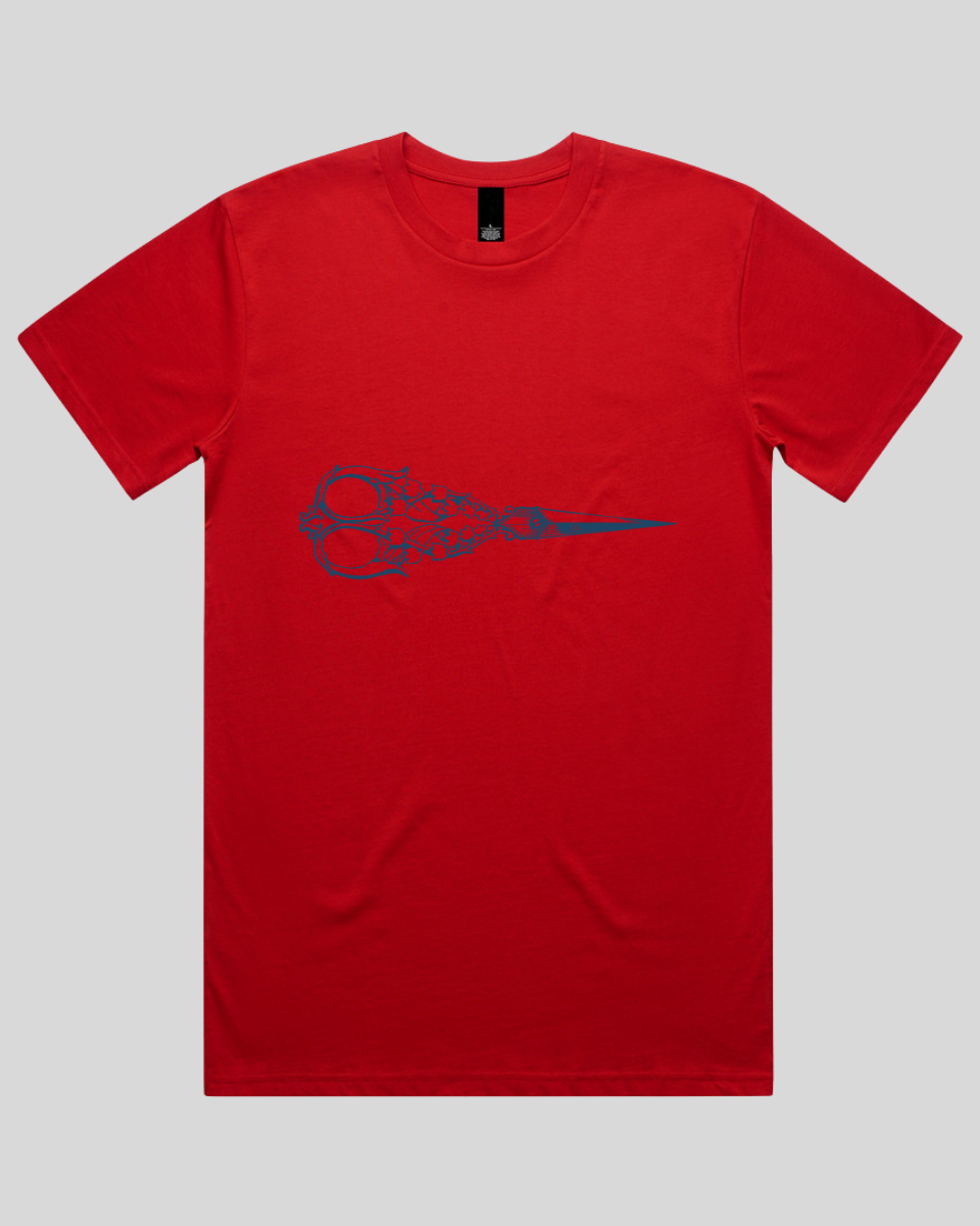 Flower Pattern Scissors Men's T-Shirt