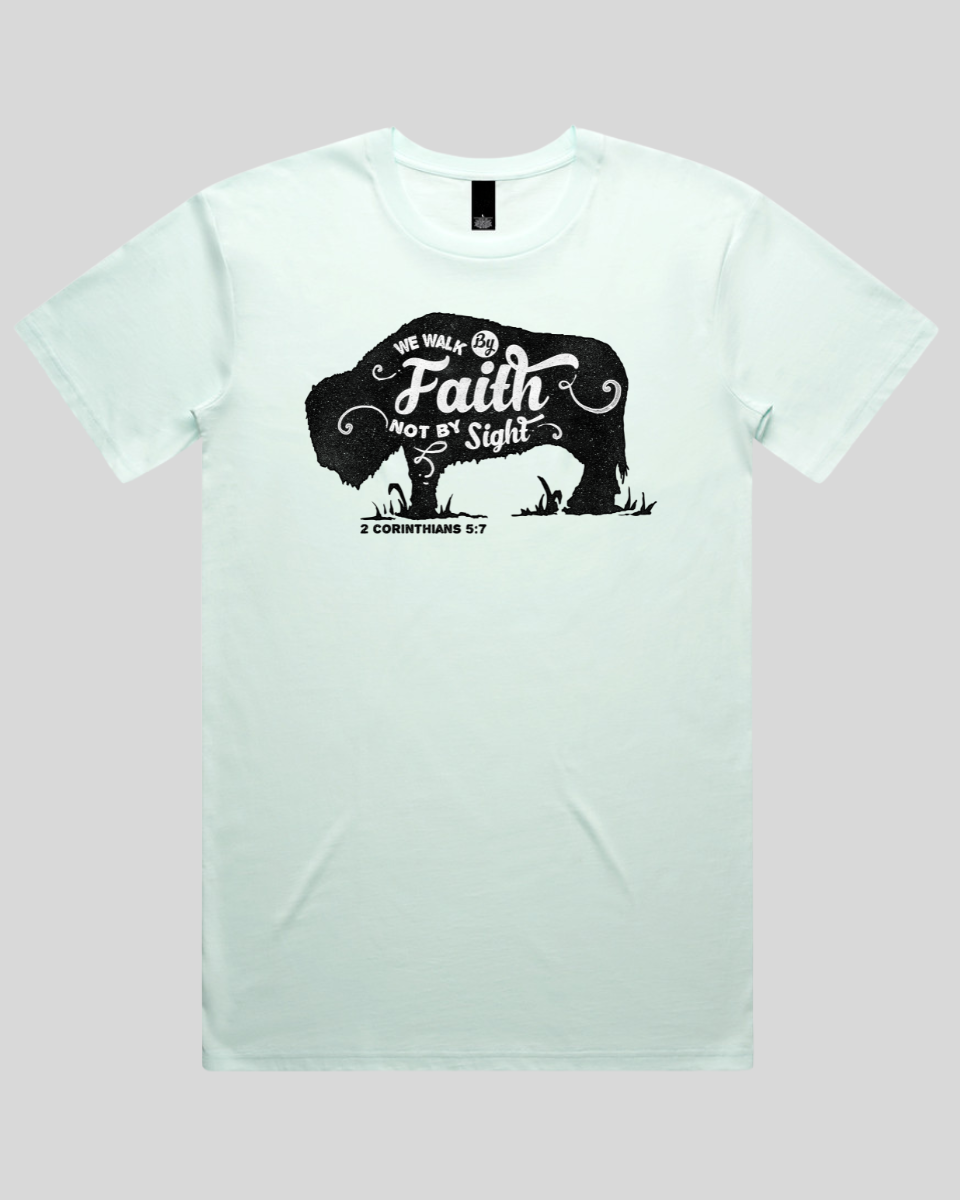We Walk By Faith Men's T-Shirt