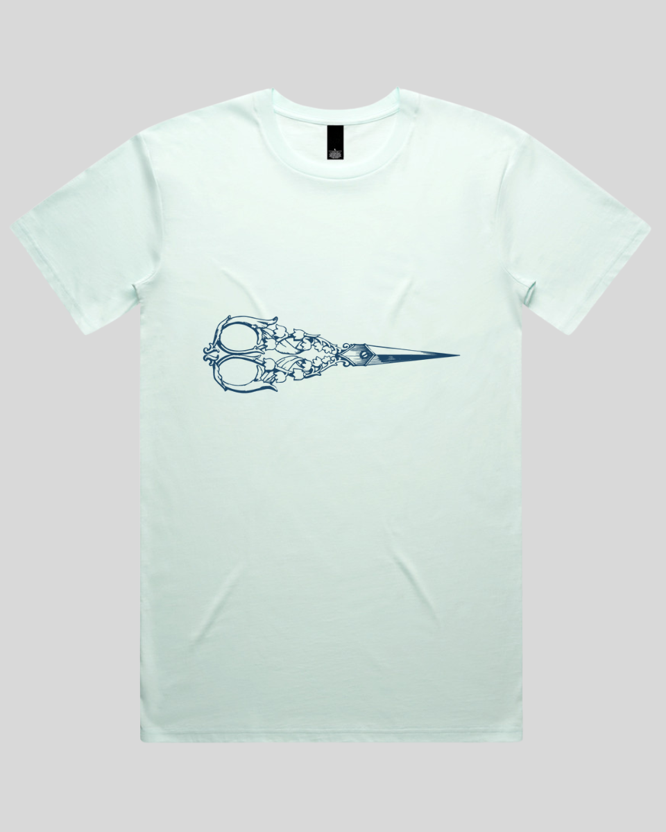Flower Pattern Scissors Men's T-Shirt