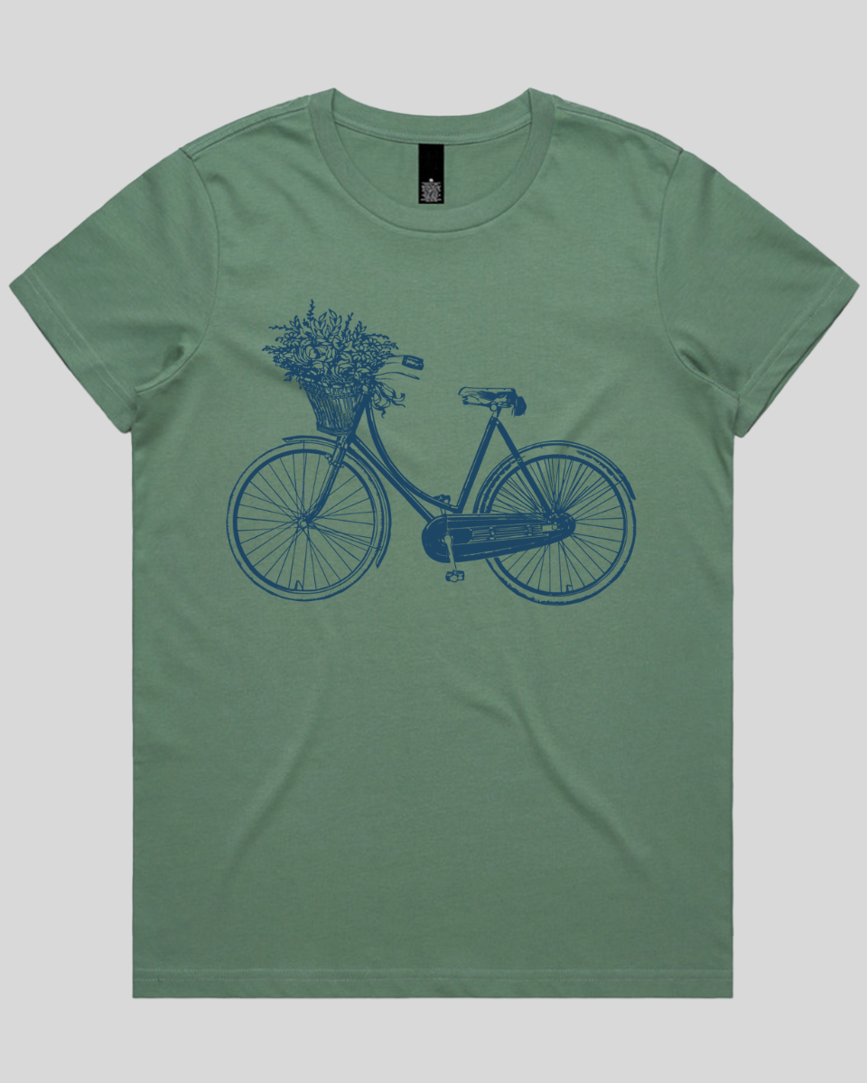 Bike-with-Flowers 2 Women's T-Shirt