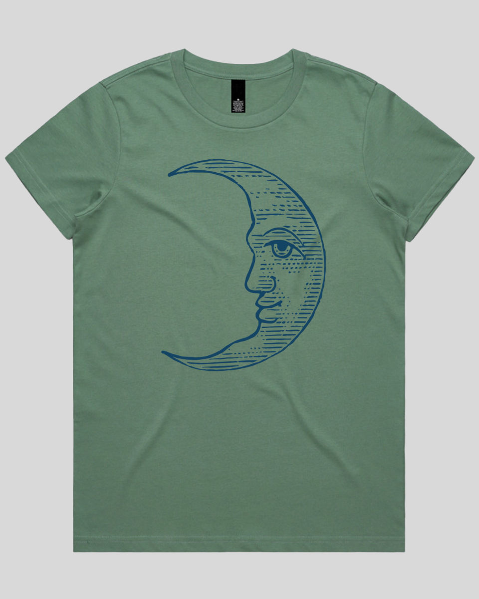 Celestial Moon Face Women's T-Shirt