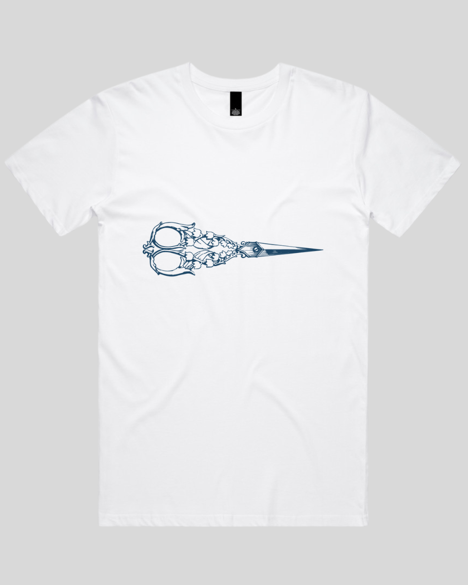 Flower Pattern Scissors Men's T-Shirt