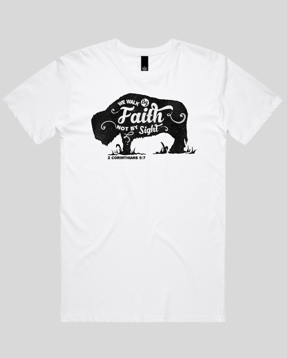 We Walk By Faith Men's T-Shirt