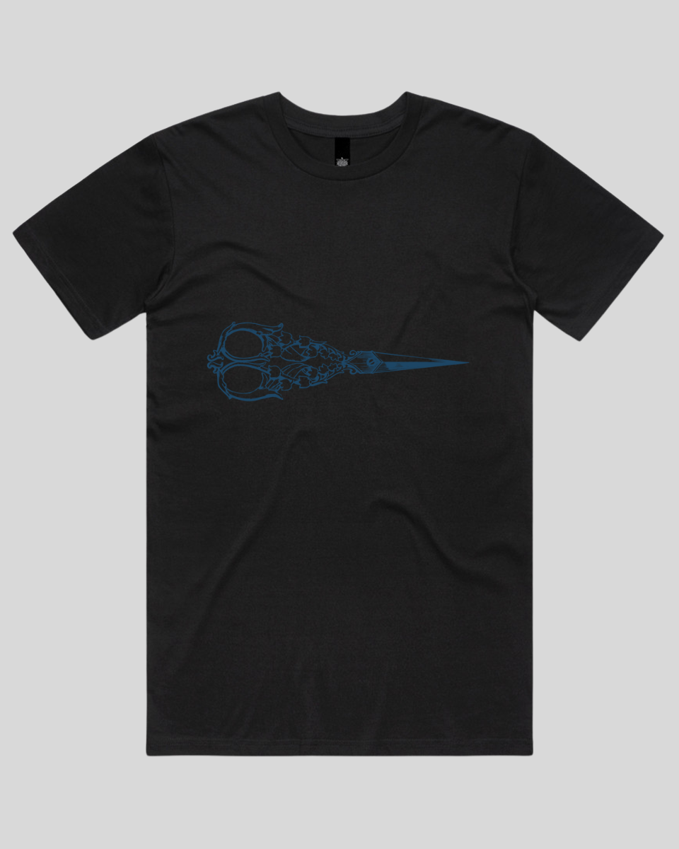 Flower Pattern Scissors Men's T-Shirt